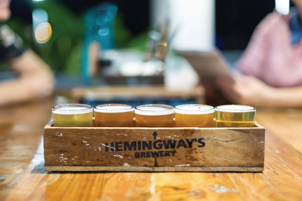 Hemingway's Brewery beer paddle