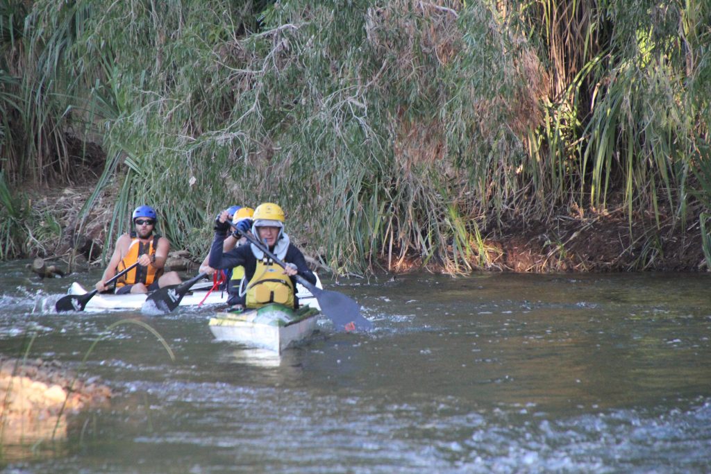 Competitors racing