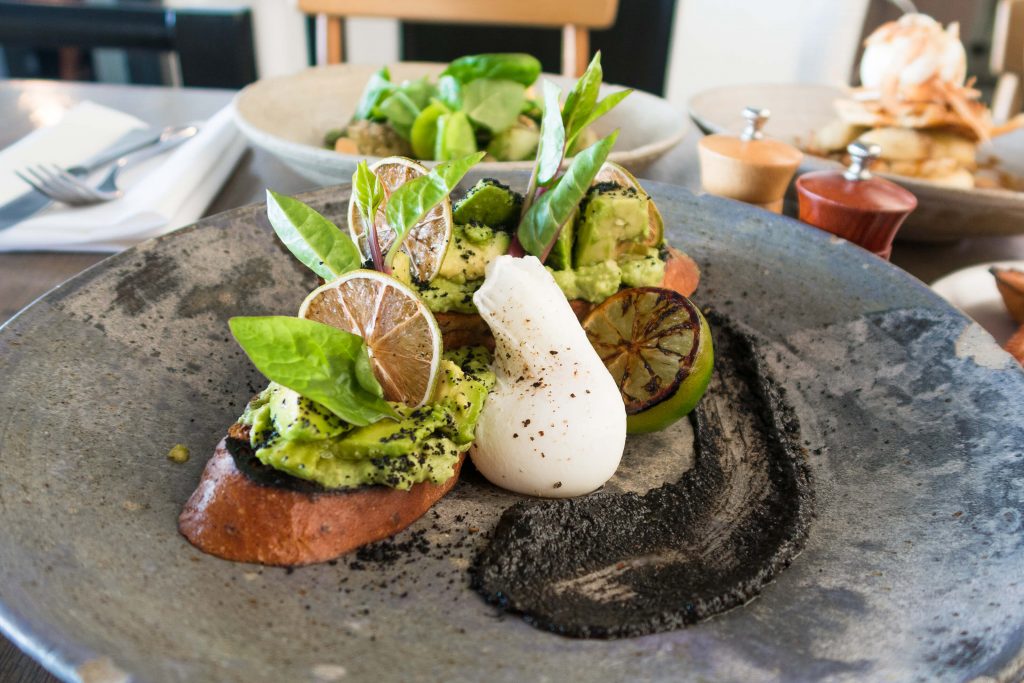 Smashed avo breakfast at NuNu eat and drink