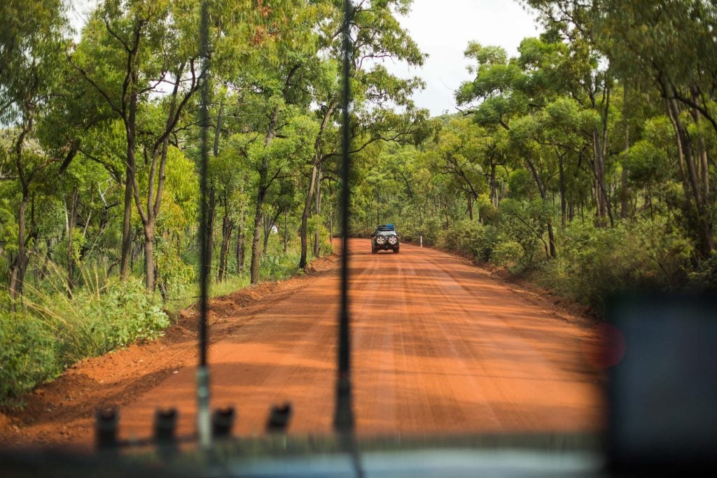 red dirt road Jardine River National Park cape york