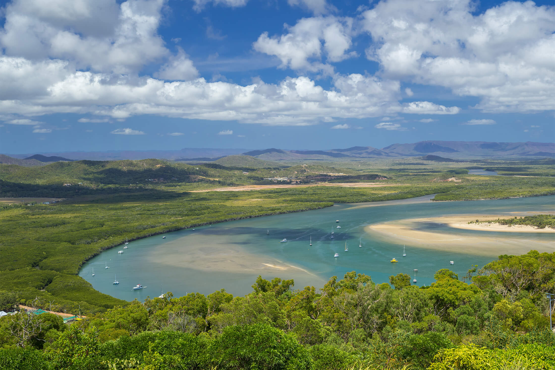 View of the Endeavour River from Grassy Hill Cooktown