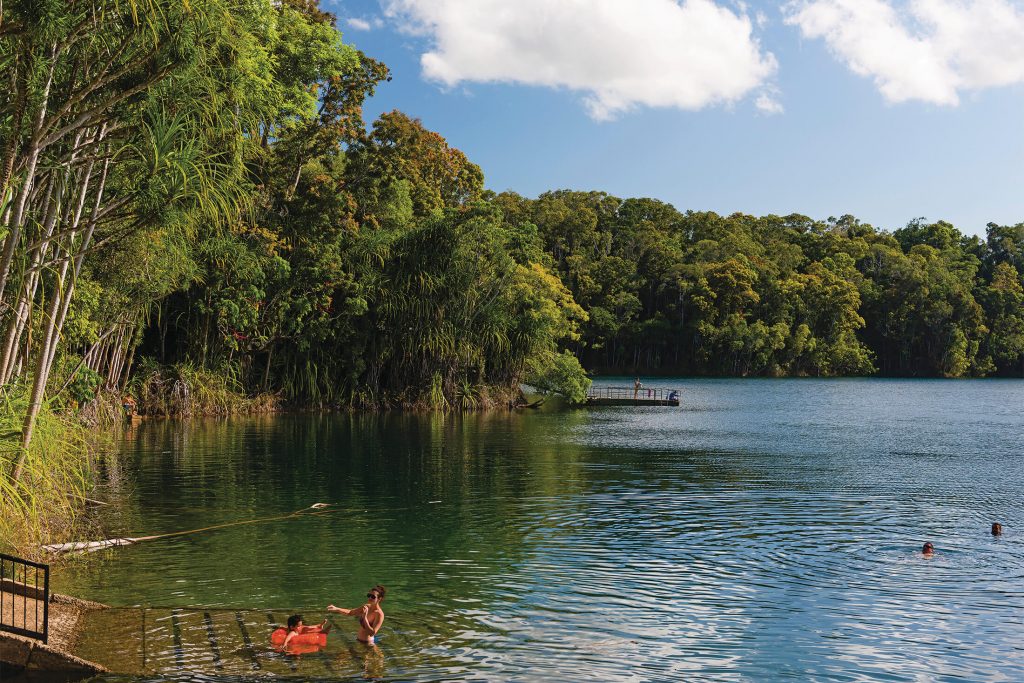 Swimming at Lake Eacham