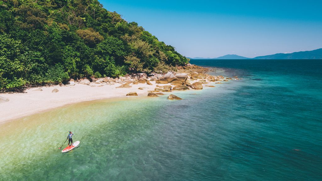 SUPing at Nudey Beach Fitzroy Island