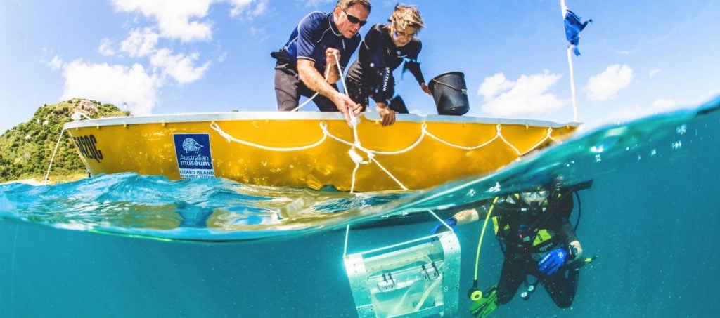Scientists on the Great Barrier Reef