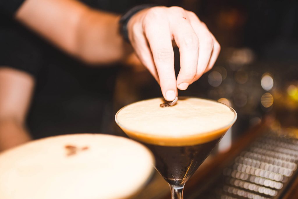 Espresso martinis cocktails at Salt House