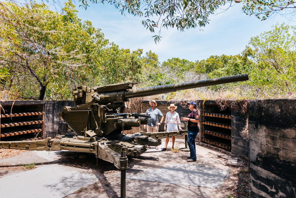 3.7-inch anti aircraft gun on Horn Island