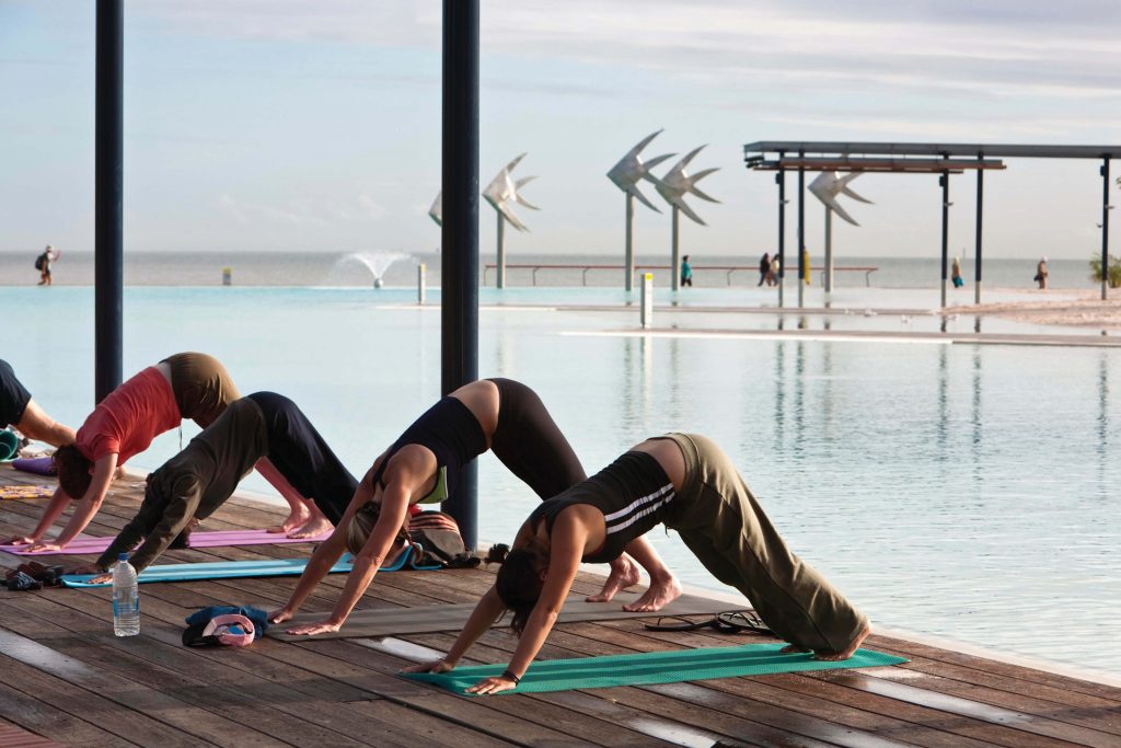 Yoga at Cairns Lagoon