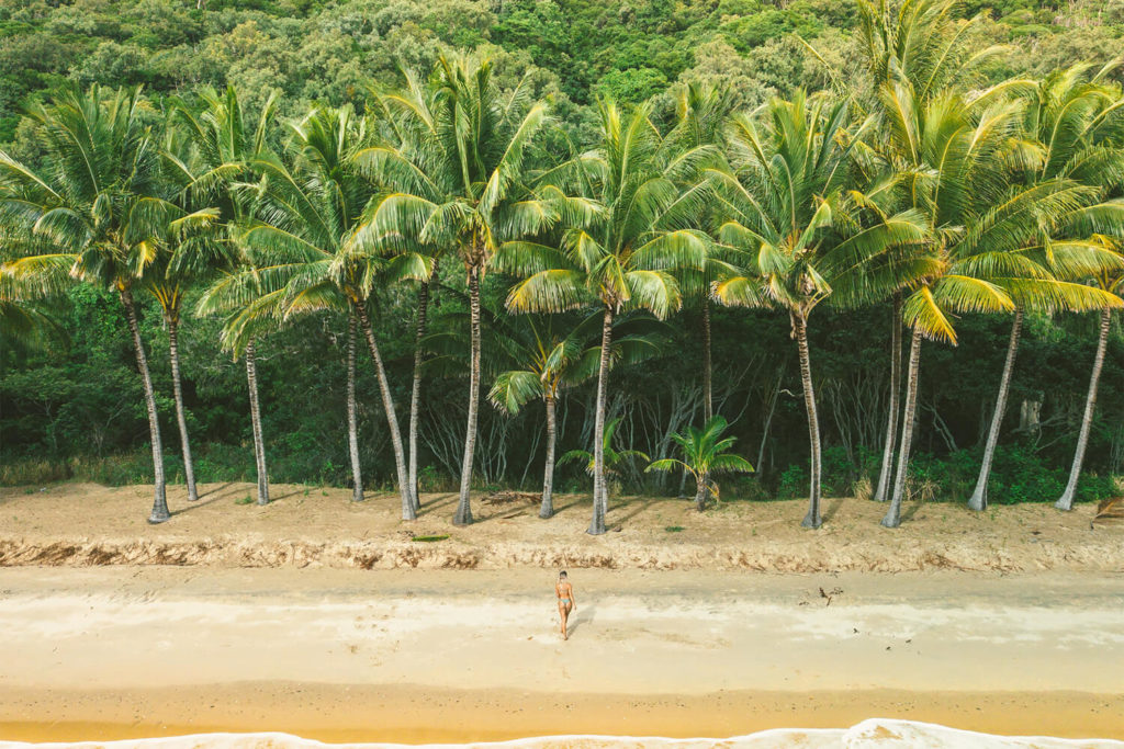 Young woman at Ellis Beach