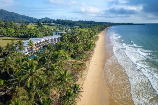 aerial of castaways resort mission beach