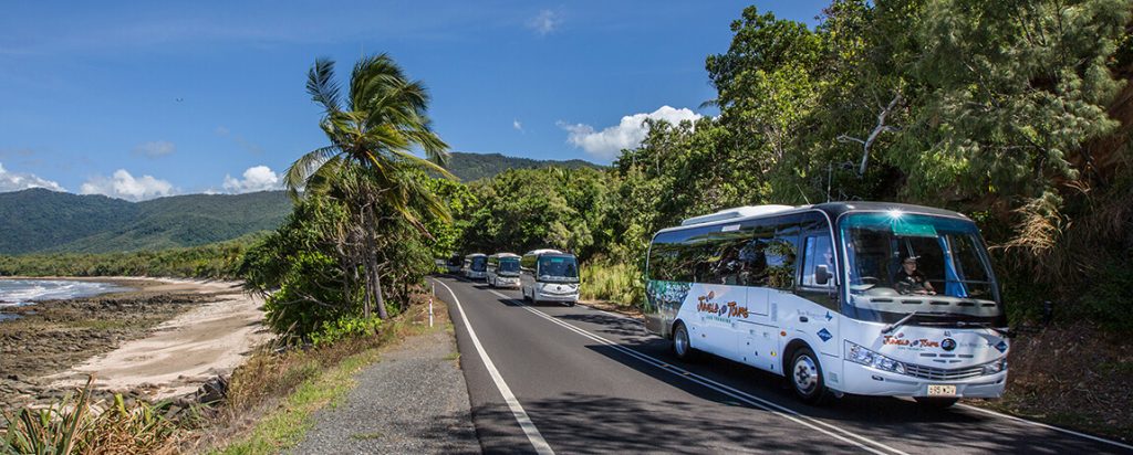 Bus on road to Port Douglas