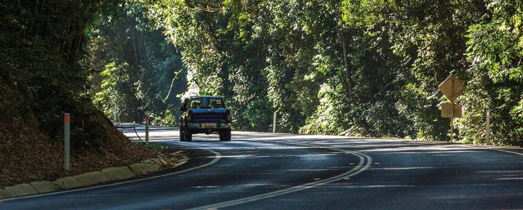 Car driving on Kuranda range