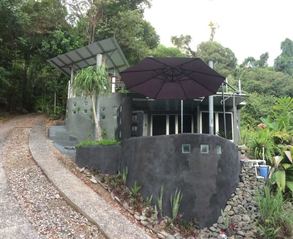 earth ship off grid accommodation daintree