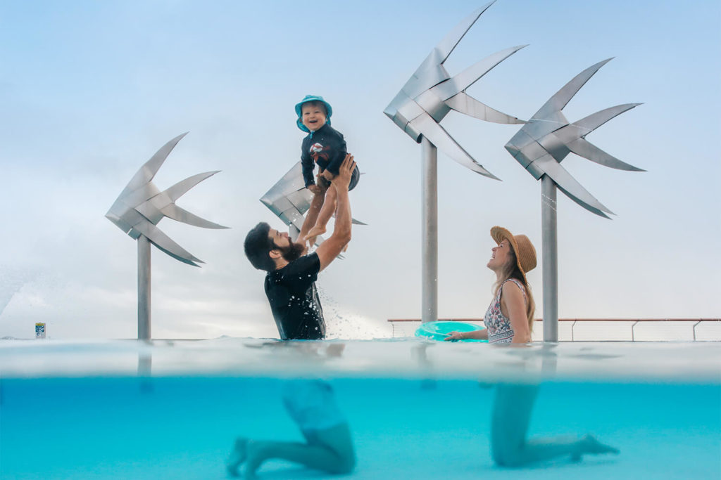 family at cairns lagoon