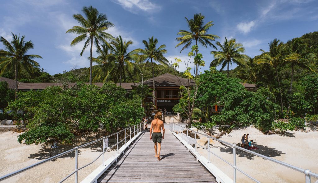 Walking on the Fitzroy island jetty