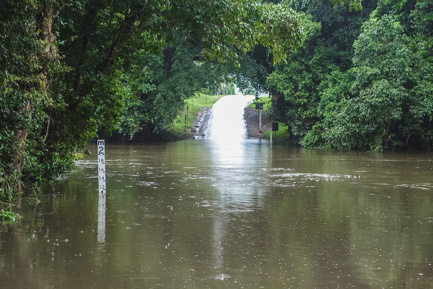 flooded road