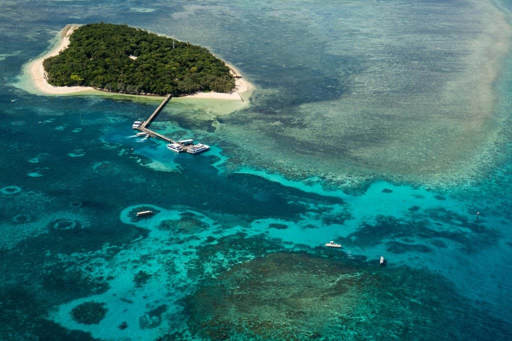 Green island from the air