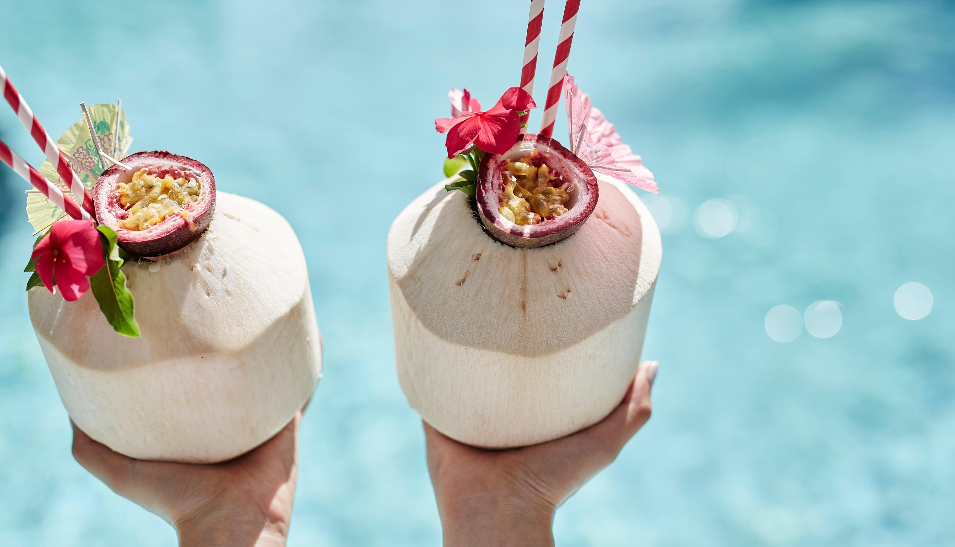 Coconuts by the pool