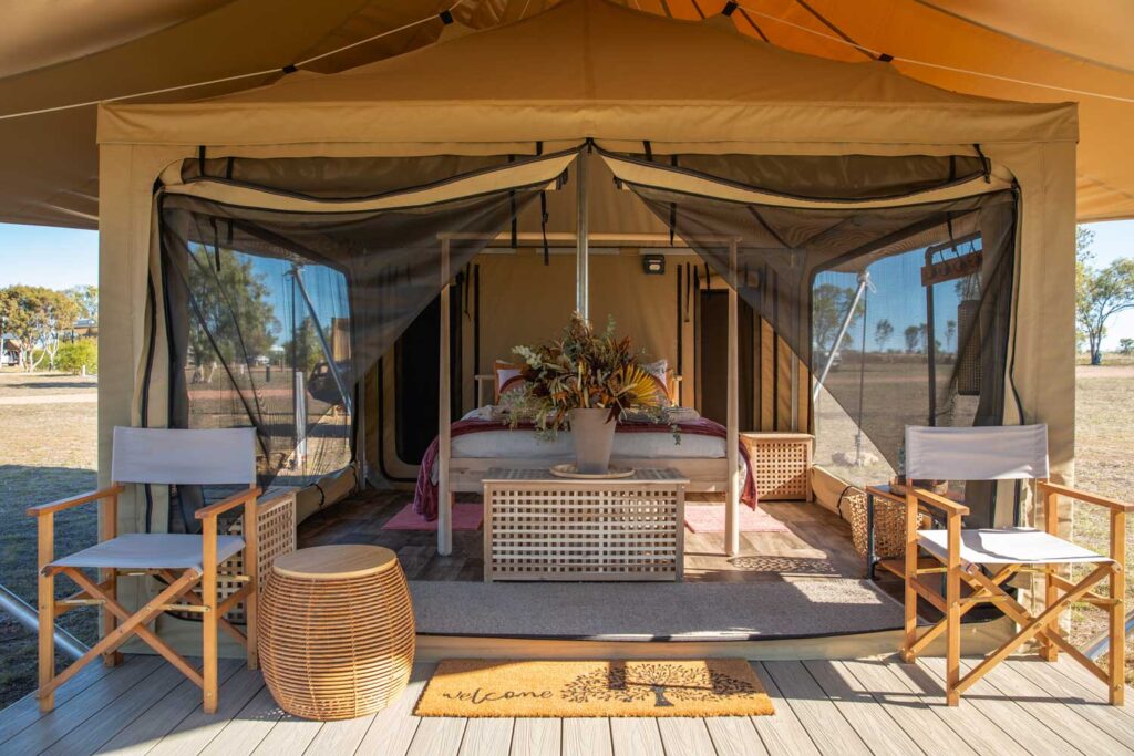talaroo hot springs glamping tents